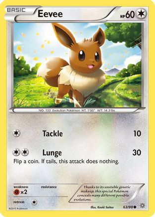 Eevee 063/98 - Reverse Holofoil XY Ancient Origins - Common