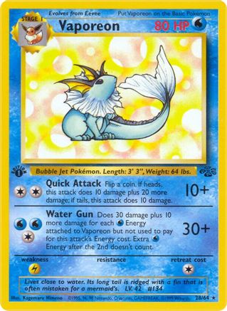 Vaporeon (28) 028 - Unlimited Jungle - Rare