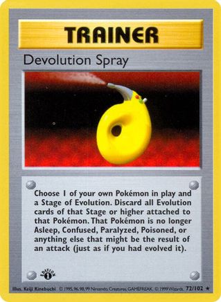 Devolution Spray 072/102 - Unlimited Base Set Shadowless - Rare