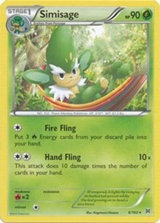 Simisage 006 XY BREAKthrough - Rare
