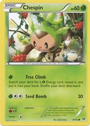 Chespin (9) 009/162 - Reverse Holofoil XY BREAKthrough - Common