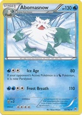 Abomasnow 040 - Reverse Holofoil XY BREAKthrough - Rare