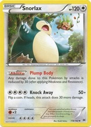 Snorlax 118/162 XY BREAKthrough - Uncommon