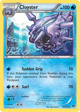 Cloyster 024 - Reverse Holofoil XY BREAKpoint - Uncommon