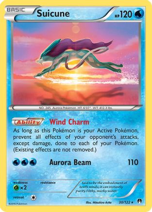 Suicune 030/122 - Reverse Holofoil XY BREAKpoint - Holo Rare