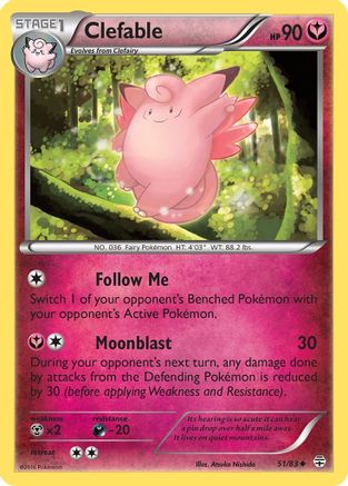 Clefable 051/83 - Reverse Holofoil Generations - Uncommon