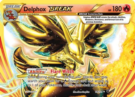 Delphox BREAK 014/124 - Holofoil XY Fates Collide - Rare BREAK