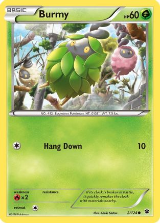 Burmy 002/124 - Reverse Holofoil XY Fates Collide - Common