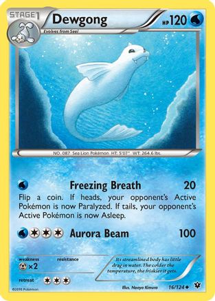 Dewgong 016/124 XY Fates Collide - Uncommon