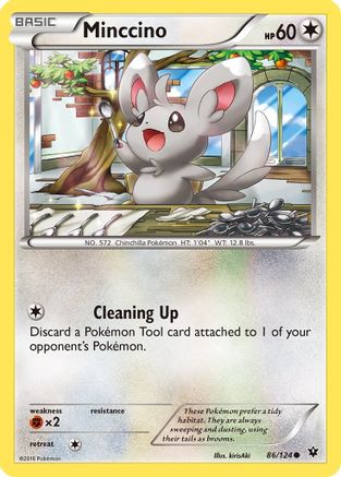 Minccino (86) 086/124 - Reverse Holofoil XY Fates Collide - Common