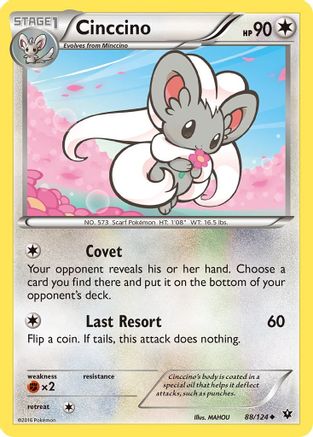 Cinccino (88) 088/124 - Reverse Holofoil XY Fates Collide - Uncommon