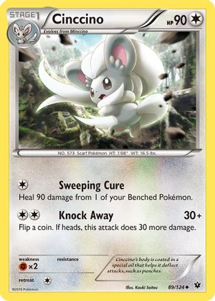 Cinccino (89) 089/124 - Reverse Holofoil XY Fates Collide - Uncommon
