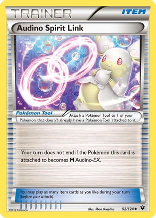 Audino Spirit Link 092/124 - Reverse Holofoil XY Fates Collide - Uncommon