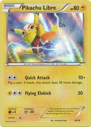 Pikachu Libre (30 030/30 - Holofoil XY Trainer Kit Pikachu Libre & Suicune - Common