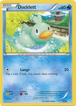 Ducklett (24) 024 XY Trainer Kit Pikachu Libre & Suicune - Common