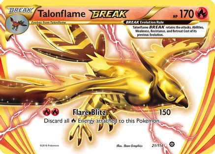 Talonflame BREAK 021/114 - Holofoil XY Steam Siege - Rare BREAK