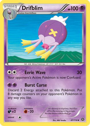 Drifblim 047/114 - Reverse Holofoil XY Steam Siege - Uncommon