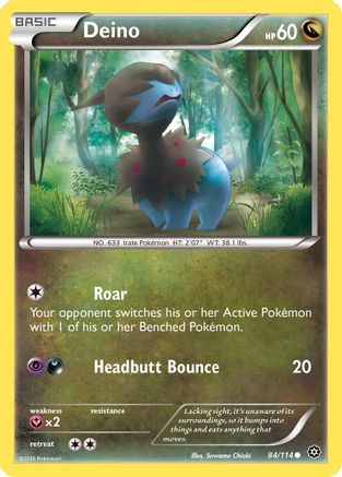 Deino 084/114 - Reverse Holofoil XY Steam Siege - Common