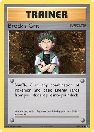 Brock's Grit 074/108 - Reverse Holofoil XY Evolutions - Uncommon