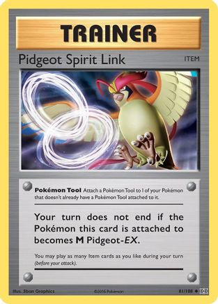 Pidgeot Spirit Link 081/108 - Reverse Holofoil XY Evolutions - Uncommon