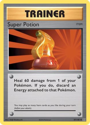Super Potion 087/108 - Reverse Holofoil XY Evolutions - Uncommon