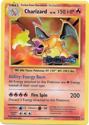 Charizard (XY Evolutions Prerelease) 011 - Holofoil XY Promos - Promo