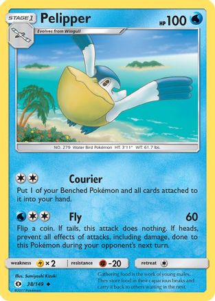 Pelipper 038/149 SM Base Set - Uncommon