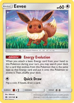 Eevee 101/149 SM Base Set - Common