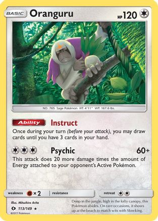 Oranguru 113/149 - Holofoil SM Base Set - Holo Rare