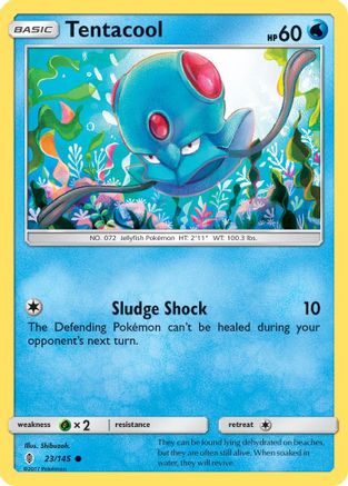 Tentacool 023/145 - Reverse Holofoil SM Guardians Rising - Common