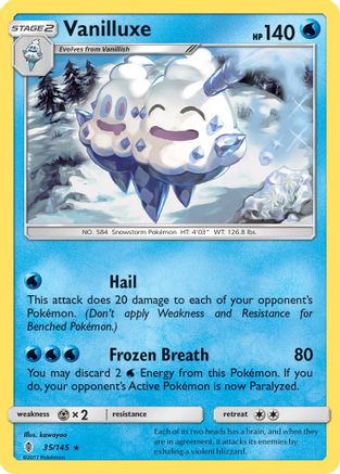Vanilluxe 035 SM Guardians Rising - Rare