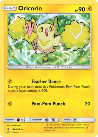 Oricorio (46) 046 - Reverse Holofoil SM Guardians Rising - Rare