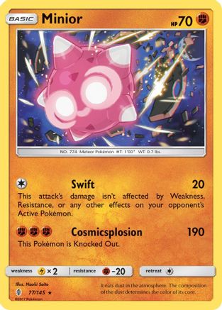 Minior 077/145 - Holofoil SM Guardians Rising - Holo Rare