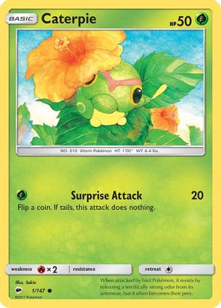 Caterpie 001/147 SM Burning Shadows - Common