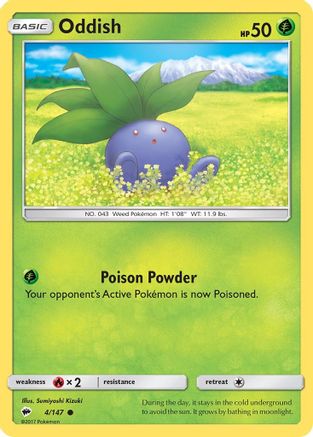 Oddish 004/147 SM Burning Shadows - Common