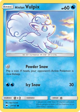 Alolan Vulpix 027/147 SM Burning Shadows - Common
