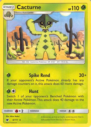 Cacturne 006/111 SM Crimson Invasion - Rare