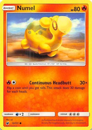 Numel 013/111 - Reverse Holofoil SM Crimson Invasion - Common
