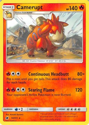 Camerupt 014 SM Crimson Invasion - Rare