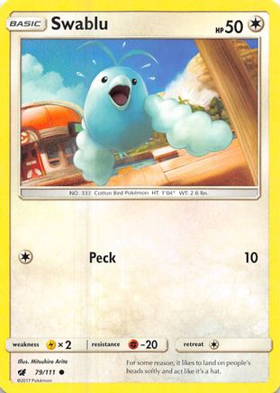 Swablu 079/111 SM Crimson Invasion - Common