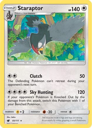 Staraptor 083 SM Crimson Invasion - Rare