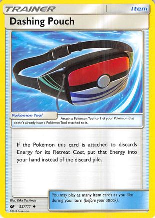 Dashing Pouch 092/111 - Reverse Holofoil SM Crimson Invasion - Uncommon