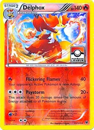 Delphox 013/124 - Reverse Holofoil League & Championship Cards - Promo