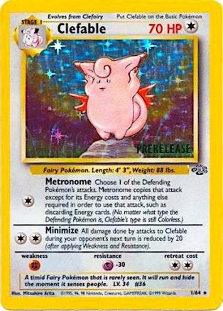 Clefable (Prerelease) 001/64 - Holofoil WoTC Promo - Promo
