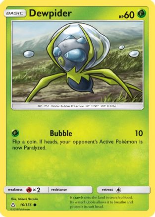 Dewpider 016 - Reverse Holofoil SM Ultra Prism - Common