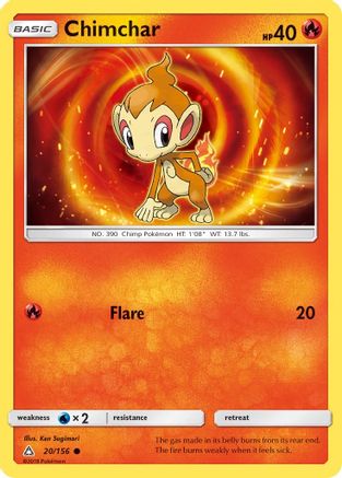 Chimchar (20) 020/156 - Reverse Holofoil SM Ultra Prism - Common
