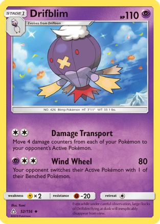 Drifblim 052/156 SM Ultra Prism - Uncommon