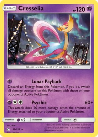 Cresselia 059/156 - Holofoil SM Ultra Prism - Holo Rare