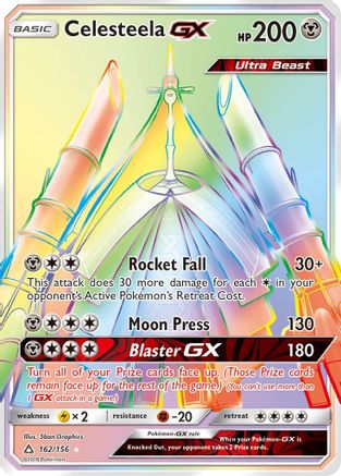 Celesteela GX (Secret Rare) 162 - Holofoil SM Ultra Prism - Secret Rare
