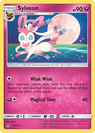 Sylveon 087/131 - Reverse Holofoil SM Forbidden Light - Rare